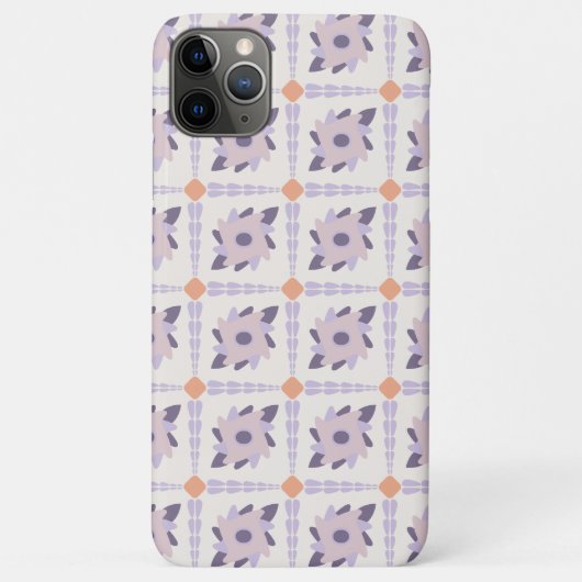 パープルパステル装飾カラフルタイル Case-Mate iPhoneケース (裏面)