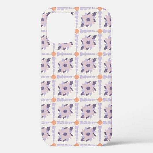 パープルパステル装飾カラフルタイル Case-Mate iPhoneケース (裏面)