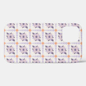 パープルパステル装飾カラフルタイル Case-Mate iPhoneケース (裏面 (横))