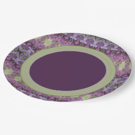 パープルパターン（の模様が）あるデザイン ペーパープレート
