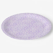パープルパターン ペーパープレート (アングル)