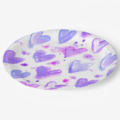 パープルパッションウォーターハート ペーパープレート (アングル)