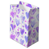 パープルパッションウォーターハート ミディアムペーパーバッグ (裏面アングル)