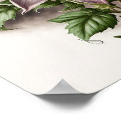 パープルパッションフラワーアートプリントポスター ポスター (角)