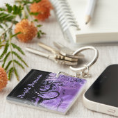 パープルパッションブラックとパープルキーチェーン キーホルダー (正面右)