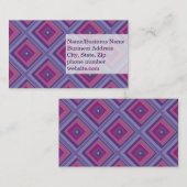 パープルパッションラベンダーフィールドダイヤモンドパターンアート 名刺 (正面/裏面)