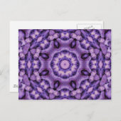 パープルパッション万華鏡のように千変万化するパターン ポストカード (正面/裏面)