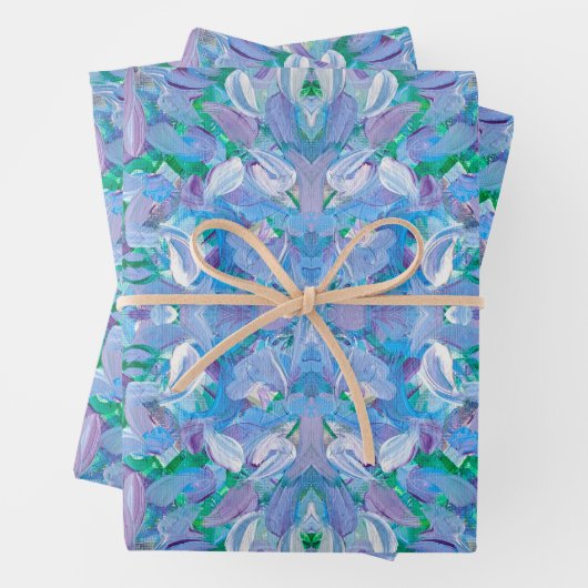 パープルパッション抽象芸術ラッピング紙 ラッピングペーパーシート (インサイチュ)