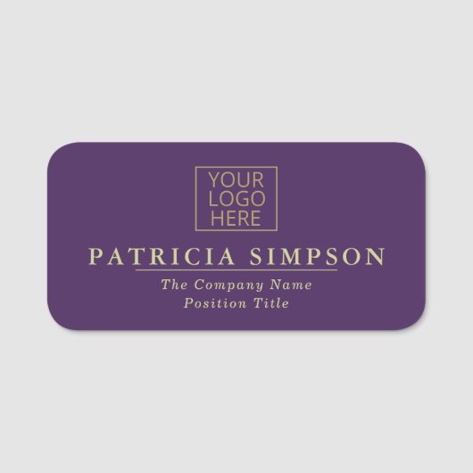 パープルパッション&ピスタチオ王室の：ラグジュアリーエレガンス 名札 (正面)
