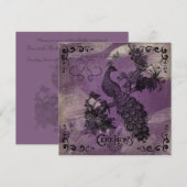 パープルパッション ピーコック ウェディング 招待状 (正面/裏面)