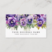 パープルパニエレガントシーの花の名刺 名刺 (正面)