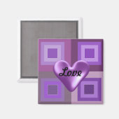 パープルパフィーハート マグネット (正面/裏面)