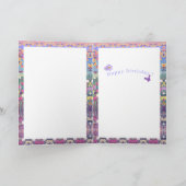 パープルパラダイスの誕生日カード カード (内部)