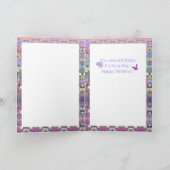 パープルパラダイスの誕生日カード カード (内部)