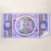 パープルパラダイスビーチタオル ビーチタオル (正面)