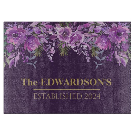 パープルパラダイス：植物性美しいカッティングボード カッティングボード (正面)