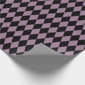 パープルパリアールデコハーレクインパターン ラッピングペーパー (角)