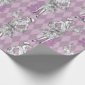 パープルパリアールデコパターン ラッピングペーパー (角)
