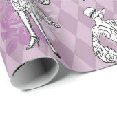 パープルパリアールデコパターン ラッピングペーパー (ロールコーナー)