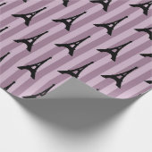 パープルパリエッフェルタワーパターン ラッピングペーパー (角)