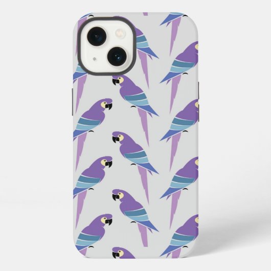 パープルパロッツ iPhoneケース (裏面)