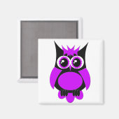 パープルパンクフクロウ磁石 マグネット (正面/裏面)