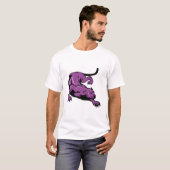 パープルパンサー大きな猫猫大ジャガーL Tシャツ (正面フル)
