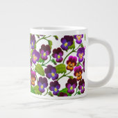 パープルパンシーガーデンプラントジャンボマグ ジャンボコーヒーマグカップ (右)