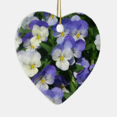 パープルパンシーズガーデンフローラ セラミックオーナメント (右)