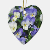パープルパンシーズガーデンフローラ セラミックオーナメント (左)
