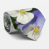 パープルパンシーズガーデンフローラ ネクタイ (ロール)