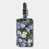 パープルパンシーズガーデンフローラ ラゲッジタグ (正面縦)
