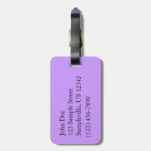 パープルパンシーズガーデンフローラ ラゲッジタグ (裏面縦)