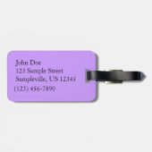 パープルパンシーズガーデンフローラ ラゲッジタグ (裏面横)