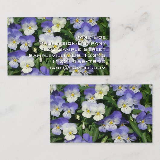 パープルパンシーズガーデンフローラ 名刺 (正面/裏面)