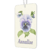 パープルパンシーズ植物学パーソナライズされた術 カーエアーフレッシュナー (左)