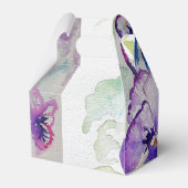 パープルパンシーピンクの花フローラ水彩 フェイバーボックス (裏面サイド)