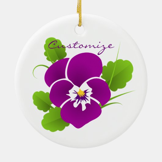 パープルパンシーフラワーサンダー_コーブ セラミックオーナメント (裏面)