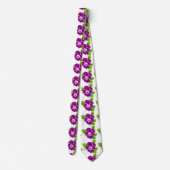 パープルパンシーフラワーサンダー_コーブ ネクタイ (裏面)