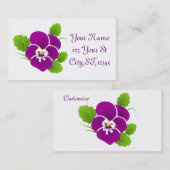 パープルパンシーフラワーサンダー_コーブ 名刺 (正面/裏面)