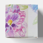 パープルパンシーフラワーフローラパーティーケーキお気に入りボックス フェイバーボックス (上部)