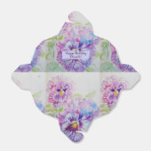 パープルパンシーフラワーフローラパーティーケーキお気に入りボックス フェイバーボックス (折り畳みなし)