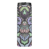 パープルパンシーフラワーヴィンテージモザイクエレガント タンブラー (裏面)