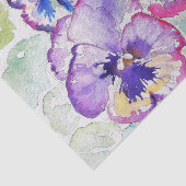 パープルパンシーフローラウォーターカラー誕生日 薄葉紙 (詳細)