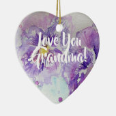 パープルパンシーフローラ愛おばあちゃん装飾 セラミックオーナメント (右)