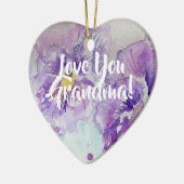 パープルパンシーフローラ愛おばあちゃん装飾 セラミックオーナメント (左)