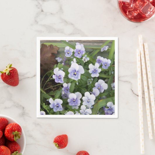 パープルパンシー紙ナプキンス スタンダードカクテルナプキン (インサイチュ)