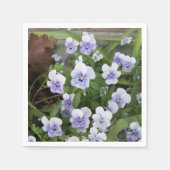 パープルパンシー紙ナプキンス スタンダードカクテルナプキン (正面)