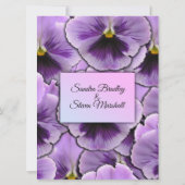 パープルパンシー結婚式招待状 招待状 (裏面)