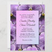 パープルパンシー結婚式招待状 招待状 (正面)